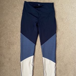 Navy and white leggings size medium